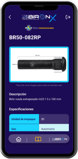 App Biron X Productos